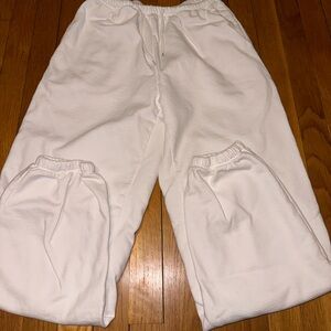 White Brandy Melville Jogger Sweatpants